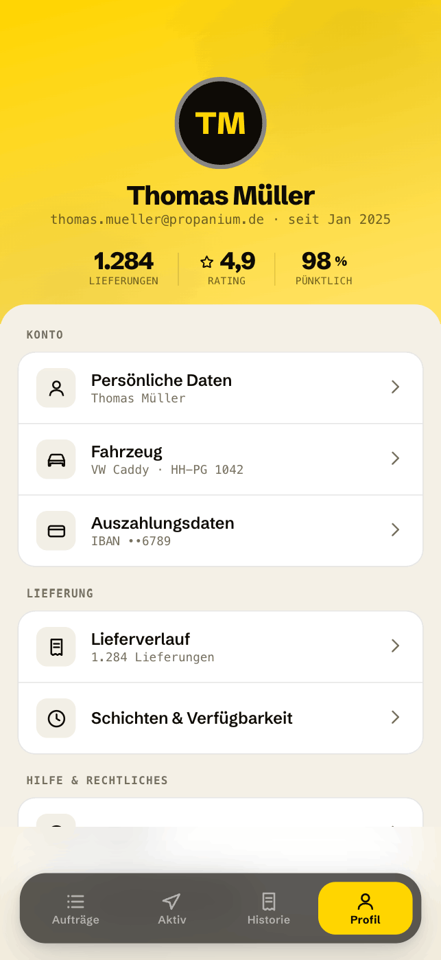 Auftrag annehmen